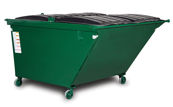 Slope Front Rear Load Containers with Casters