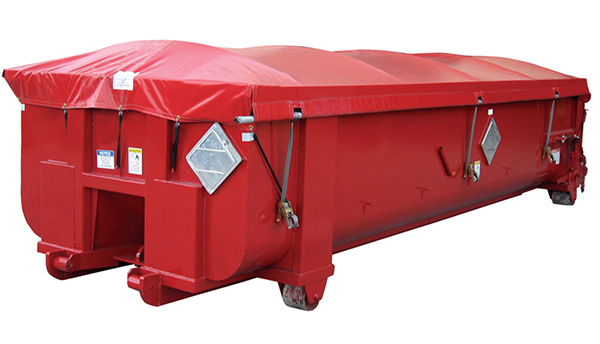 Tarped Sludge Container